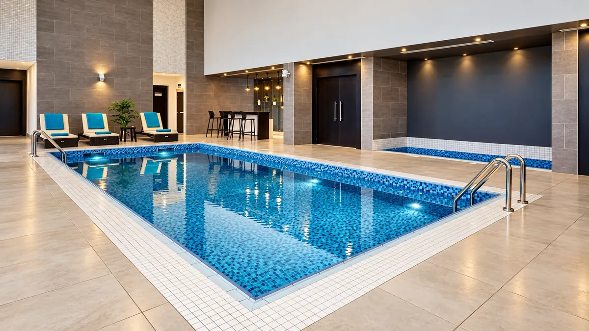 Courtyard by Marriott Jubail — indoor pool after the ASAS fit-out