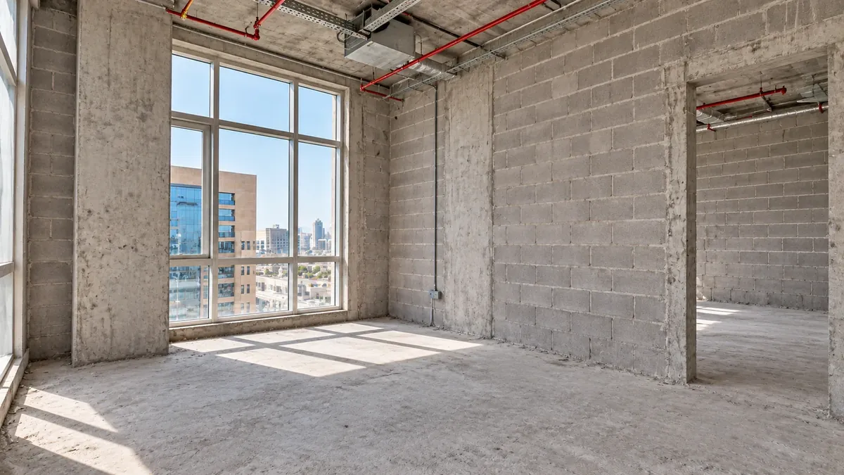 Courtyard by Marriott Jubail — guest room before the fit-out