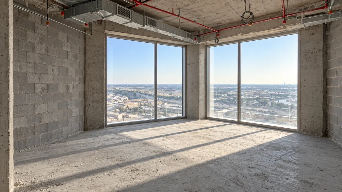 Delta Hotels by Marriott Jeddah — suite living room before the fit-out