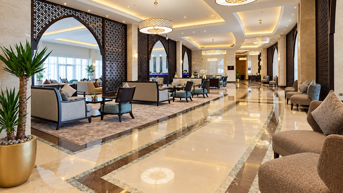 Grand Millennium Jazan — lobby lounge after the ASAS fit-out