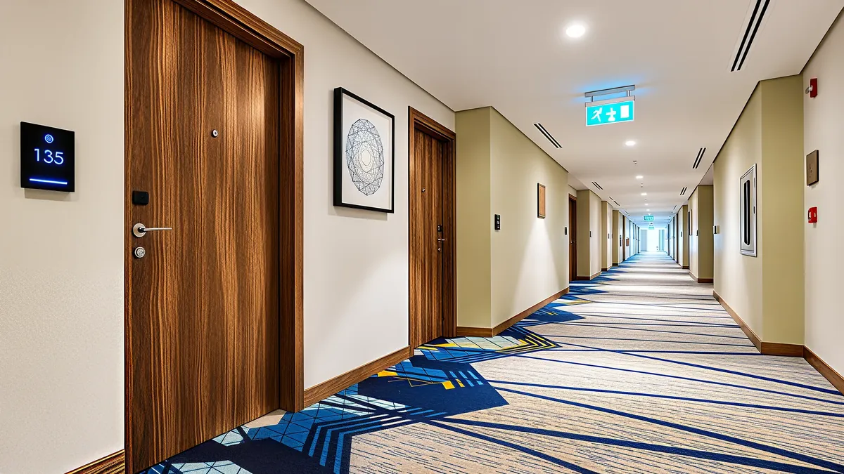 Holiday Inn Jubail — guest corridor after the ASAS fit-out